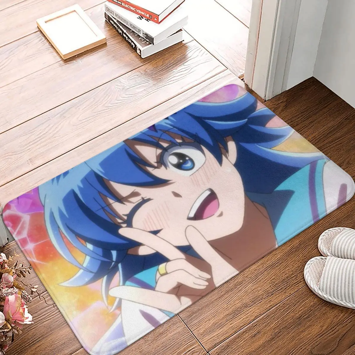 Kitchen Non-Slip Carpet Mairimashita Iruma Kun Bedroom Mat Welcome Doormat Floor Decoration Rug