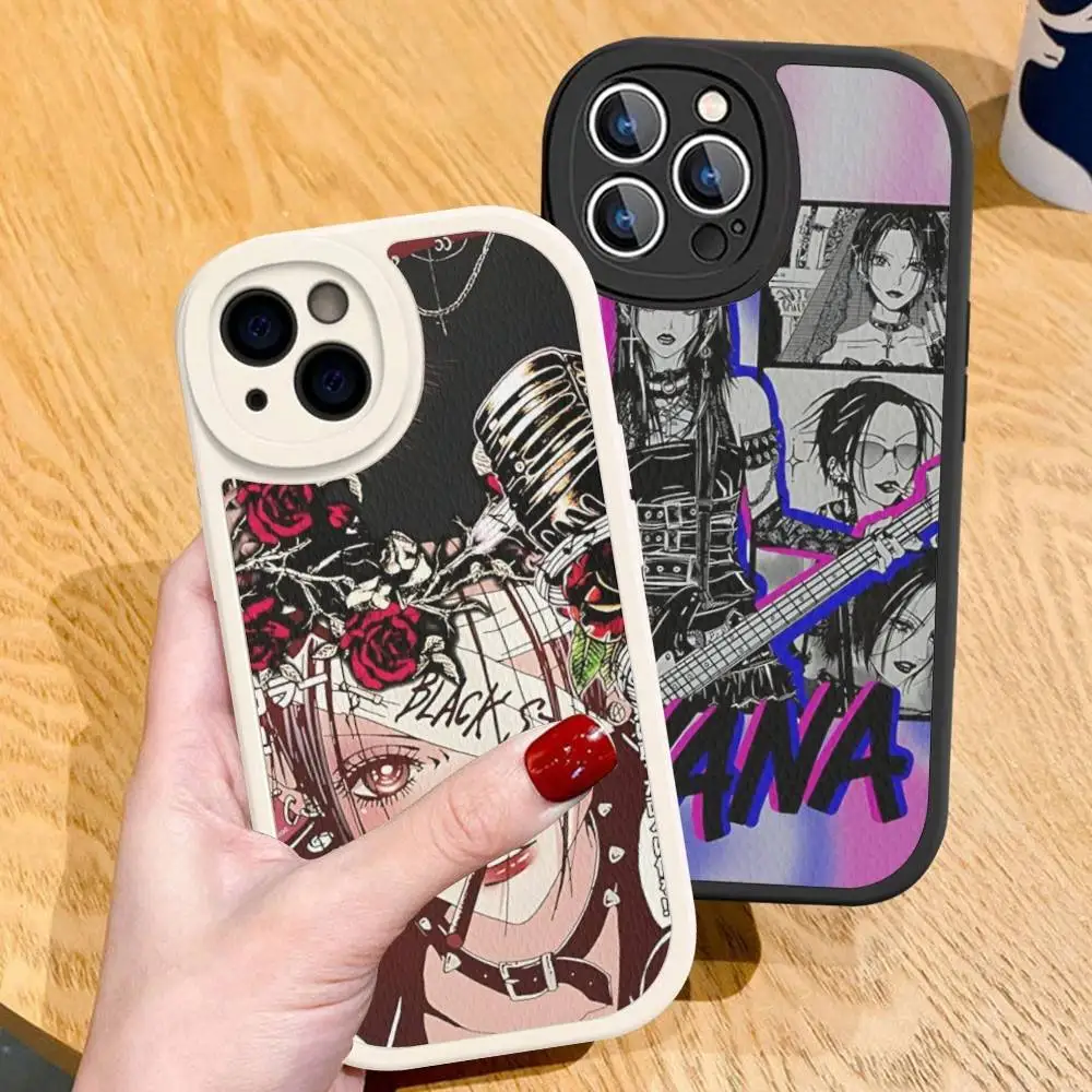 Love Story Anime Cool N-NANA Leather Phone Case For IPhone 15 14 13 Pro Max 12 11 16 Plus Phone Cover