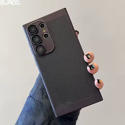 Mesh Heat Dissipation Breathable Case For Samsung S25 S24 S23 S22 S21 S20 FE Note 20 Ultra 10 Plus Cooling Slim Shockproof Cover