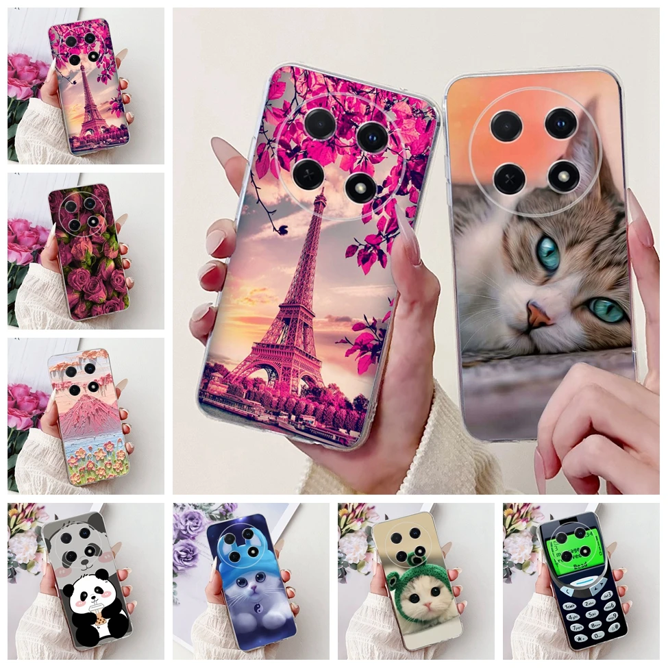 Для Huawei Nova 12i CTR-AL20 CTR-L81 Чехол для телефона Huawei Nova 12i Чехол с милым котом Роскошный забавный крутой мягкий чехол для мальчиков и девочек