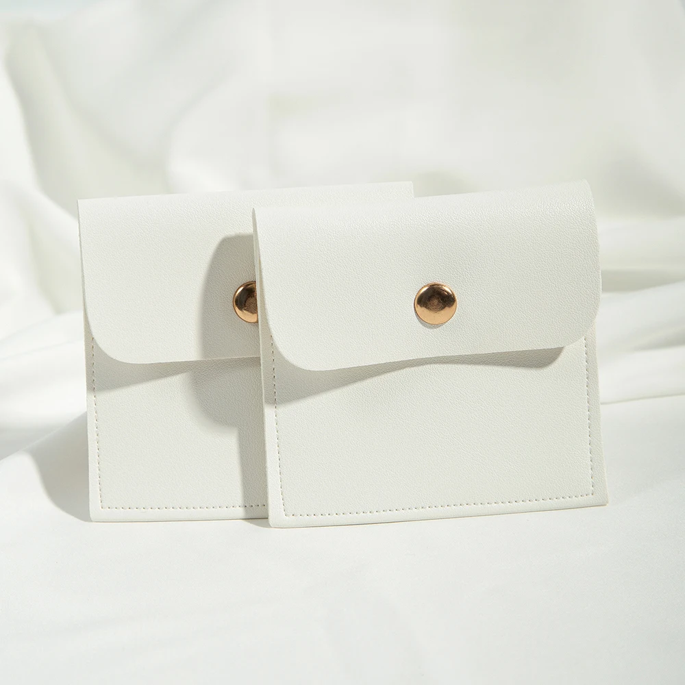5 Stück PU-Leder Gold Knopf Tasche DIY Schmuck Ohrring Halskette Schnappbeutel Hochzeit Verpackung Geschenktüte Reiseaufbewahrung Staubsack Großpackung – Detail 11