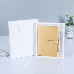 A5 Notebook With Lock  Writing Pads Lockable Notepad Diary School Supplies Student With Gift Pen PU