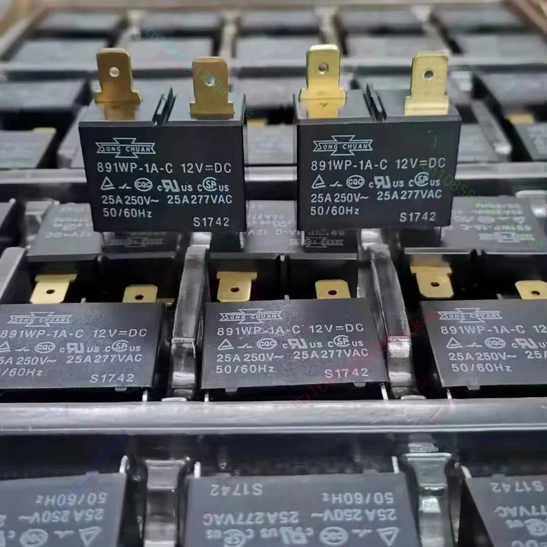 10pcs 891WP-1A-C-12VDC SONGCHU relay  891WP-1A-C 12VDC Air conditioning water heater main board 891WP1AC 12VDC  25A