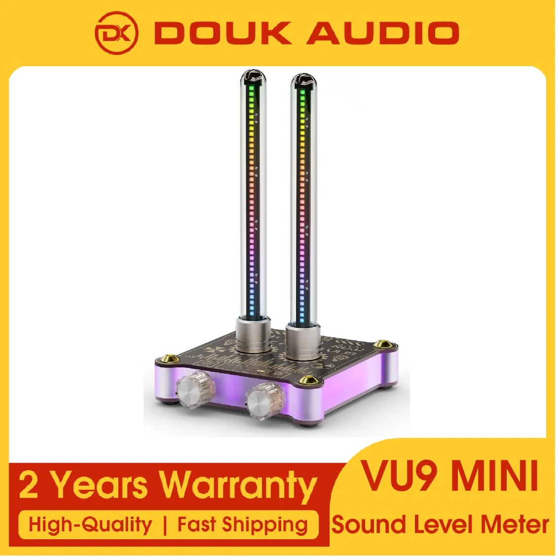 Douk Audio Dual Pixie Tube VU9 MINI Sound Level Meter Microphone Pick-up  Audio Display Analyzer Desktop Music Spectrum