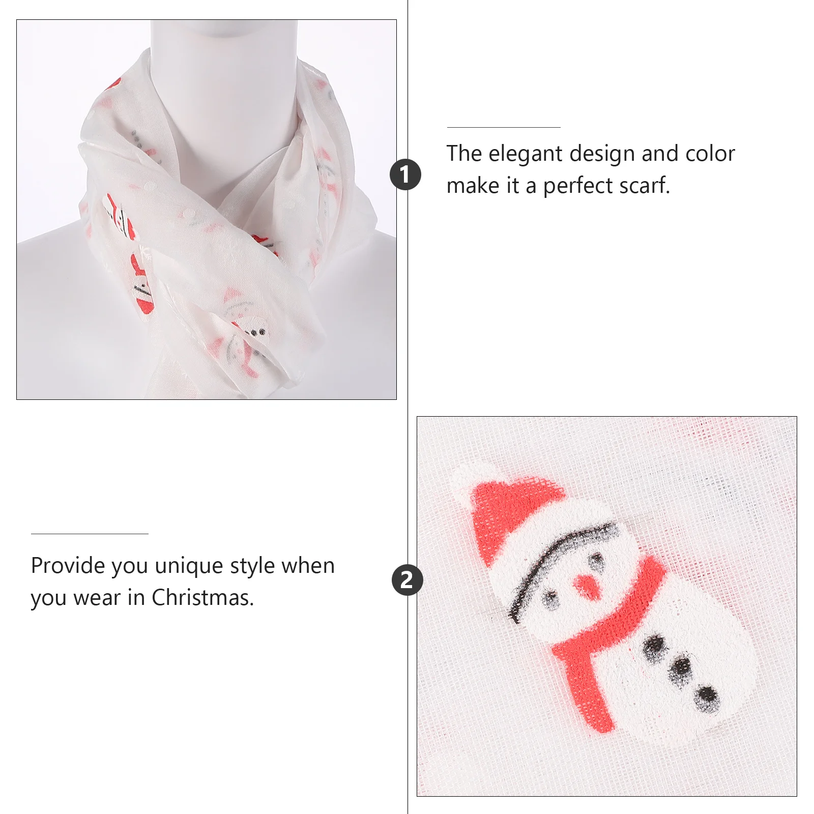 

1Pcs Voile Shawl with Snowflake Design Soft Comfortable Scarf for Women Creative Christmas Gift Fashionable Winter Accessory