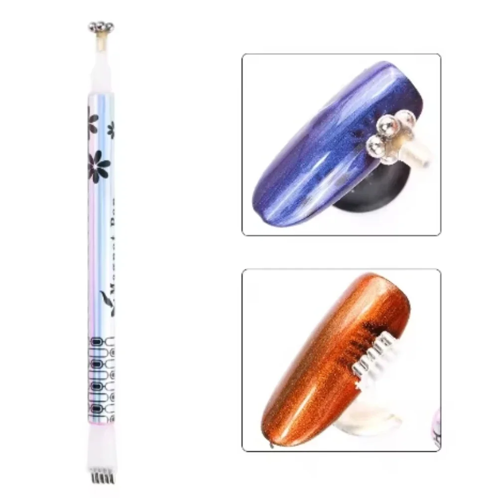 

1Pc Double-head Cat Eye Nail Art Magnetic Stick Plum Branding Nail Polish Modeling Magic Practical for Beignner Wholesale