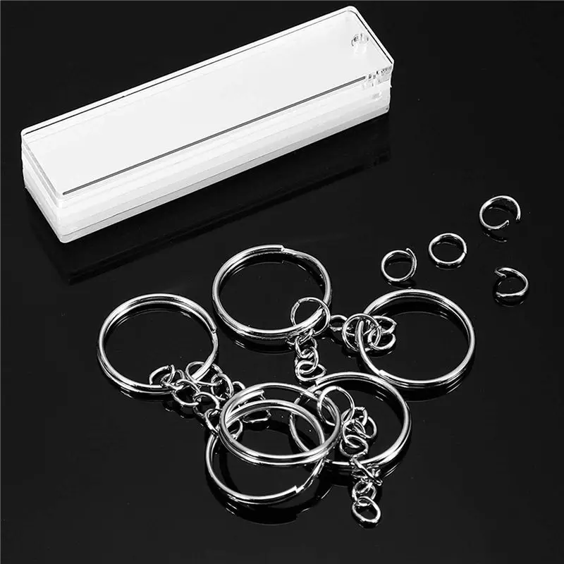 AA81-600 Pieces Rectangle Acrylic Key Chain Blank Transparent Acrylic Keychain Blank