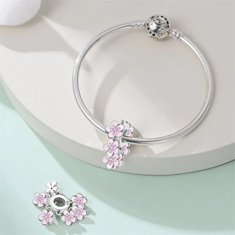 New 925 Sterling Silver Tea Party Princess Series Charms Beads Fit 3mm 925 Original Bracelet Fine DIY Jewelry Birthday Gift