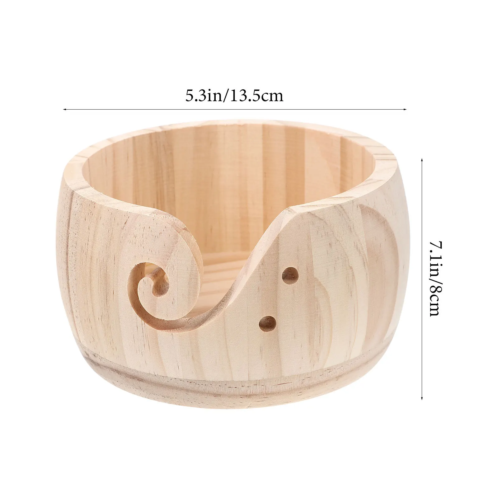 1 مجموعة وعاء الغزل الإبداعية إبرة كروشيه حامل السلس خشبية الحياكة المنظم الصوف وعاء التخزين لوازم الحرفية العملية