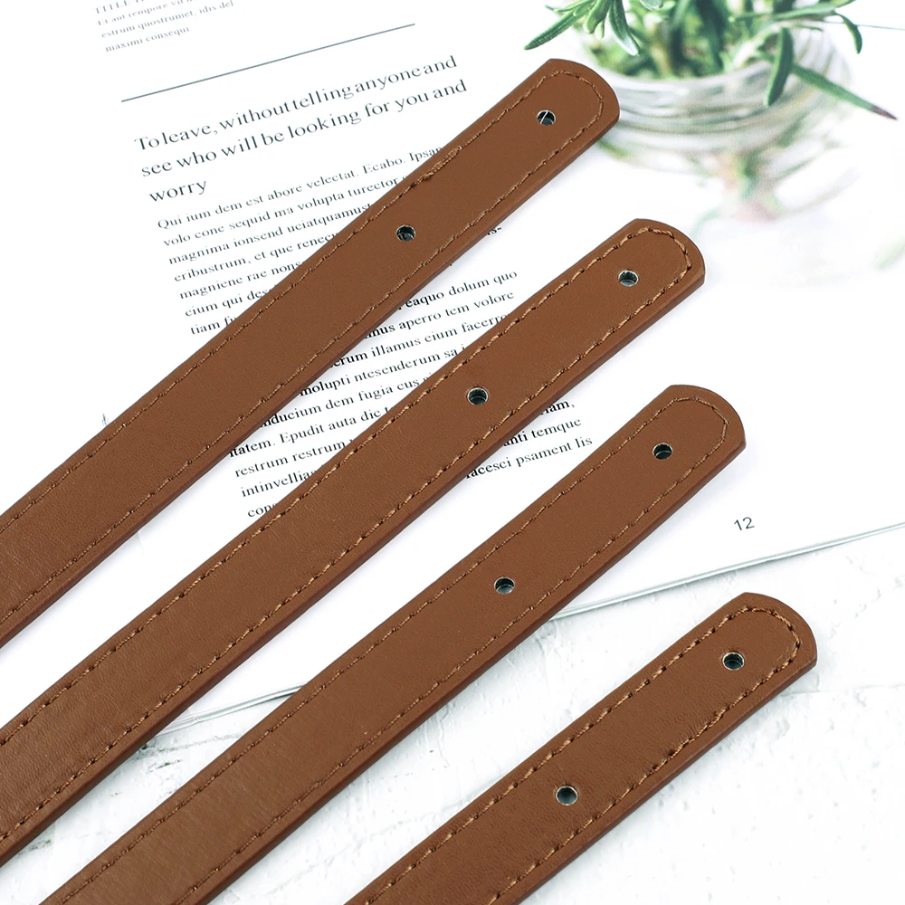 1 Pair 70cm PU Leather Purse Strap Handbag Handle Replacement Shoulder Handbag DIY Solid Color Sewing Strap Bag Accessories