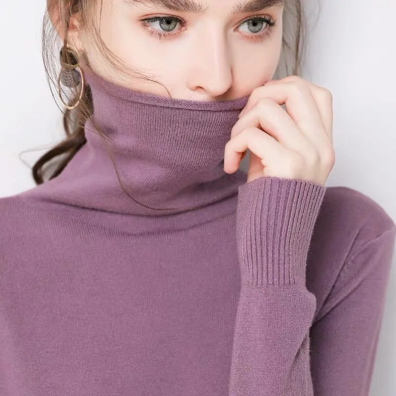 

Autumn Soft Cashmere Turtleneck Pullovers Sweaters Female Winter 2022 Korean Slim-fit Pull Sweater Womens Clothing Pullovers