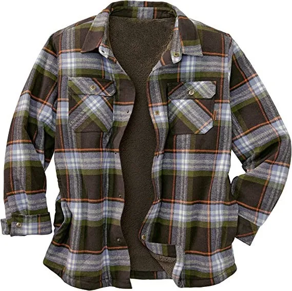 Plaid Cotton Oversize Warm Men Jacket Casual Shirts Sports Winter Jacket 2023 New Style