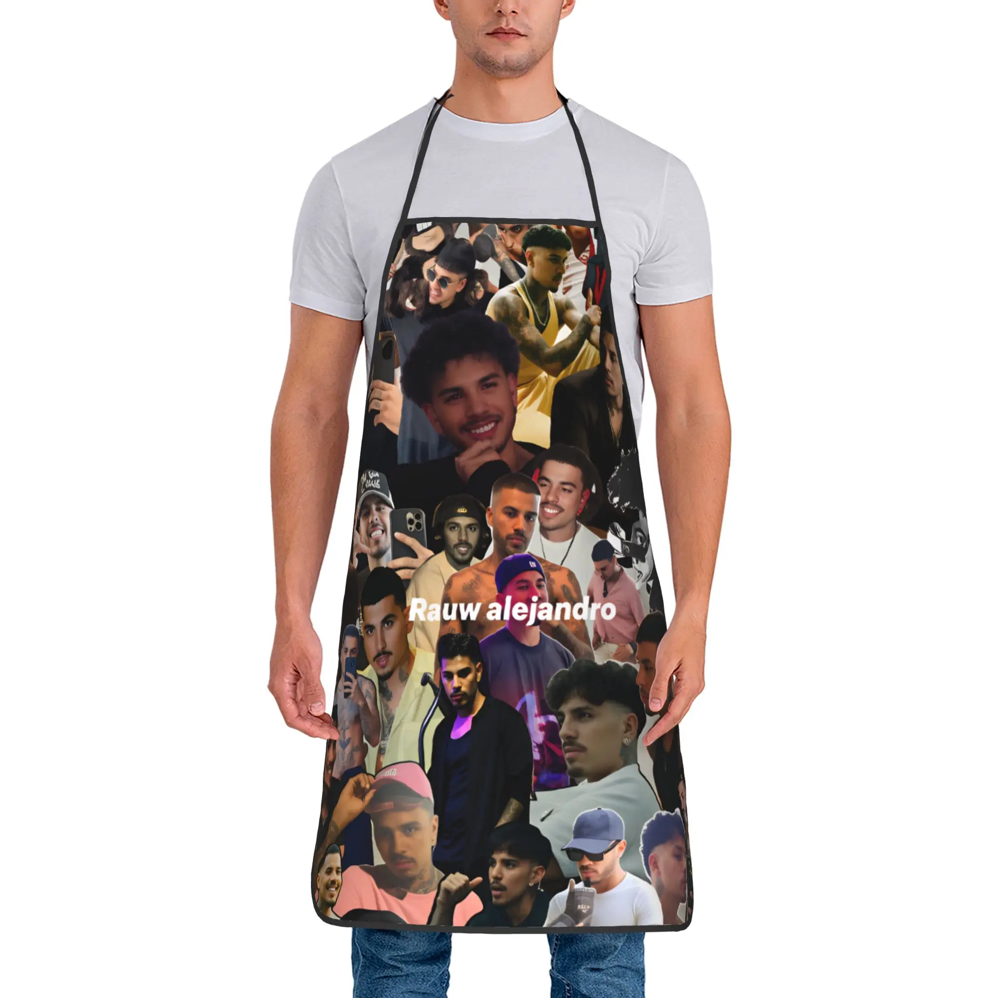 

Rauw Alejandro, Puerto Rican Apron Barber Work Kitchen Accessories Cooking Fashion Aprons without Pocket