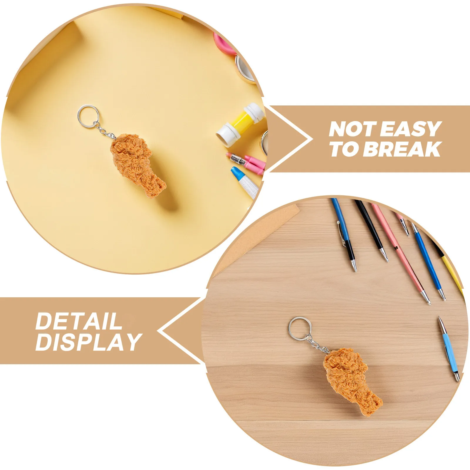 

Изысканный брелок-имитация еды: подвеска в виде жареной курицы для сумок, ключница для женщин, мужчин, детей, для автомобиля, рюкзака