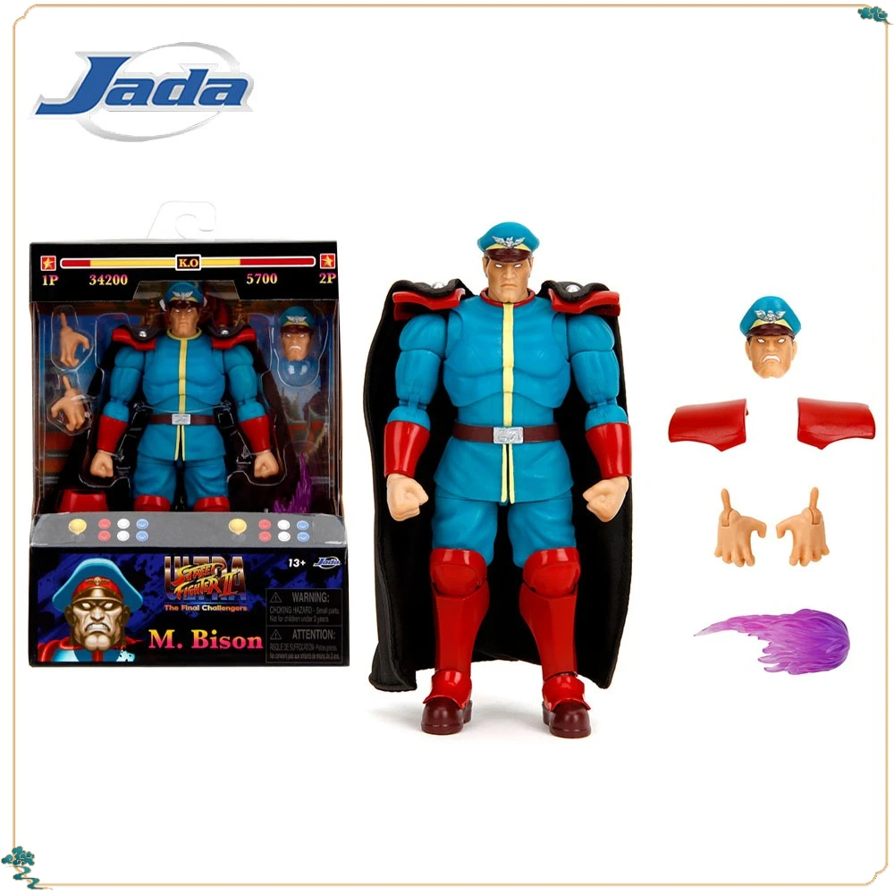 

Original Jada Toys Street Fighter II Action Figure Cartoon Fashion Trend Movable Model Toys Desktop Decorative Ornaments Gifts