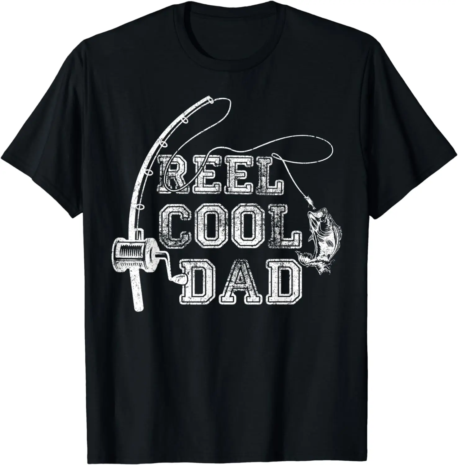 

Mens Reel Cool Dad Fishing Daddy Father's Day Shirt T-Shirt