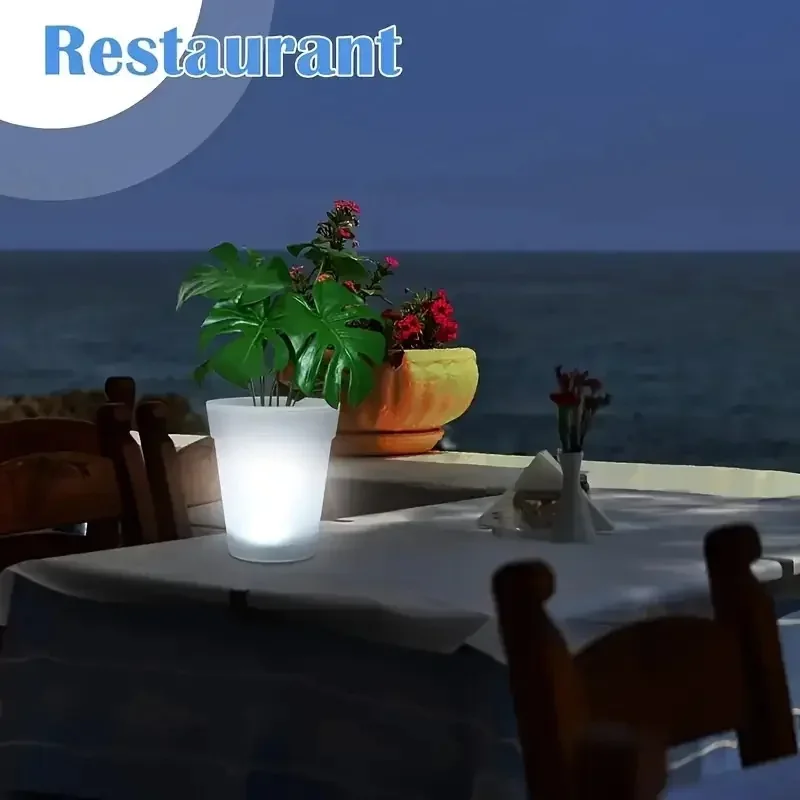 في الهواء الطلق الشمسية LED اناء للزهور ضوء متوهجة زارع وعاء ضوء تضيء وعاء النبات دلو اصطناعي لزهرية ضوء زهرية ديكور