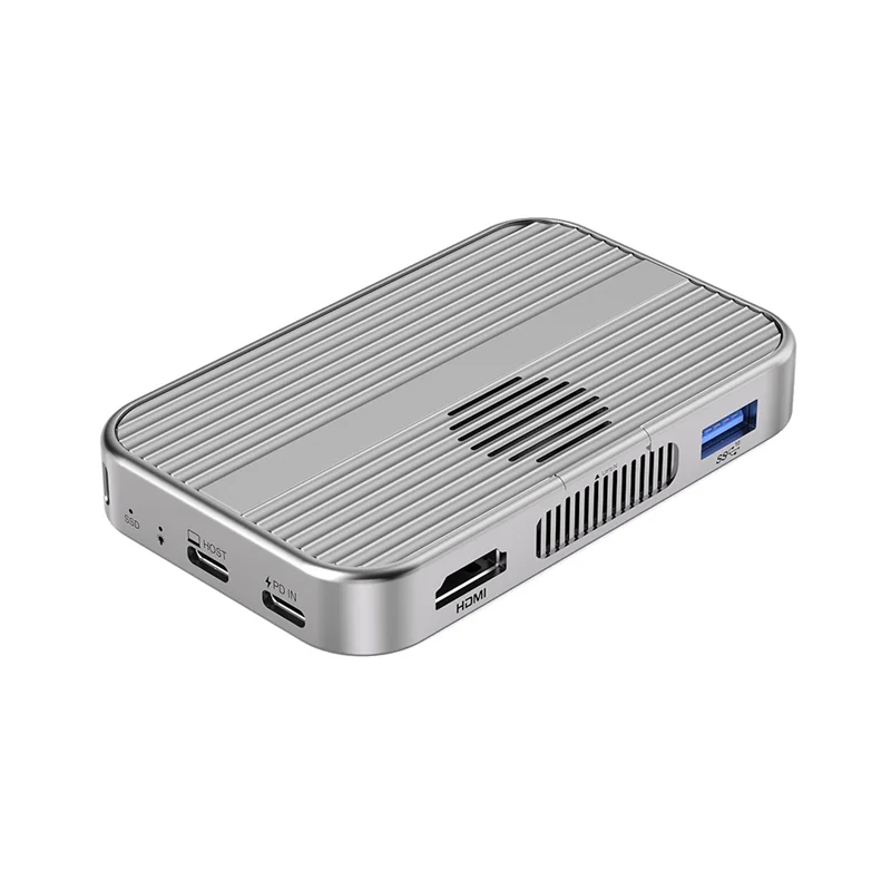 ABHE – kompatibles 4K60HZ magnetisches M. 2 Nvme SSD-Gehäuse, USB-C-Dockingstation, 10 Gbit/s, Lüfter SD/TF PD 100 W