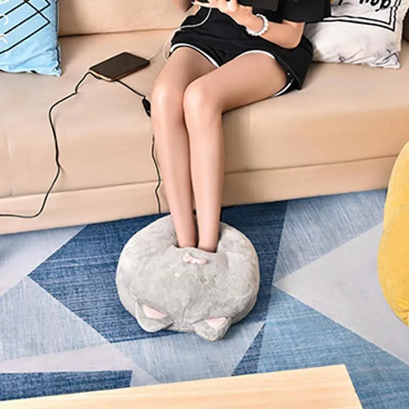 Heated Foot Warmer Electric Ankle Warmers USB Rechargeable 2-in-1 Reusable Electric Foot Warmer For Winter Women Dormitory Home image 3