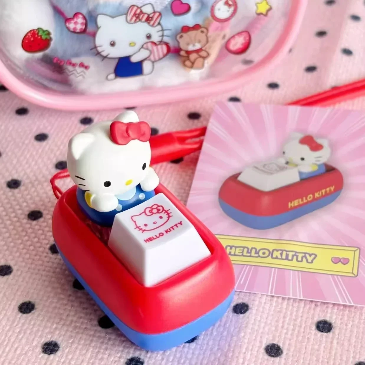 Pendentif sonore Hello Kitty grincheuse, porte-clés vocal à pression pour faire du bruit, jouet anti-stress