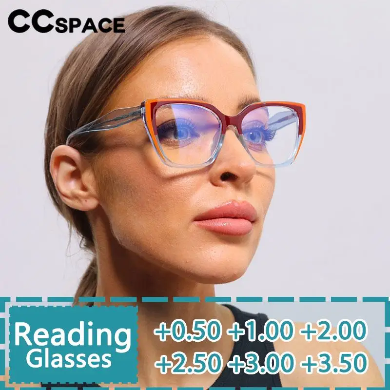 

R57607 Stylish Oval Optical Reading Glasses Comfortable Spring Hinge Presbyopia Eyeglasses Diopter +50+100+150+200+250+300+350