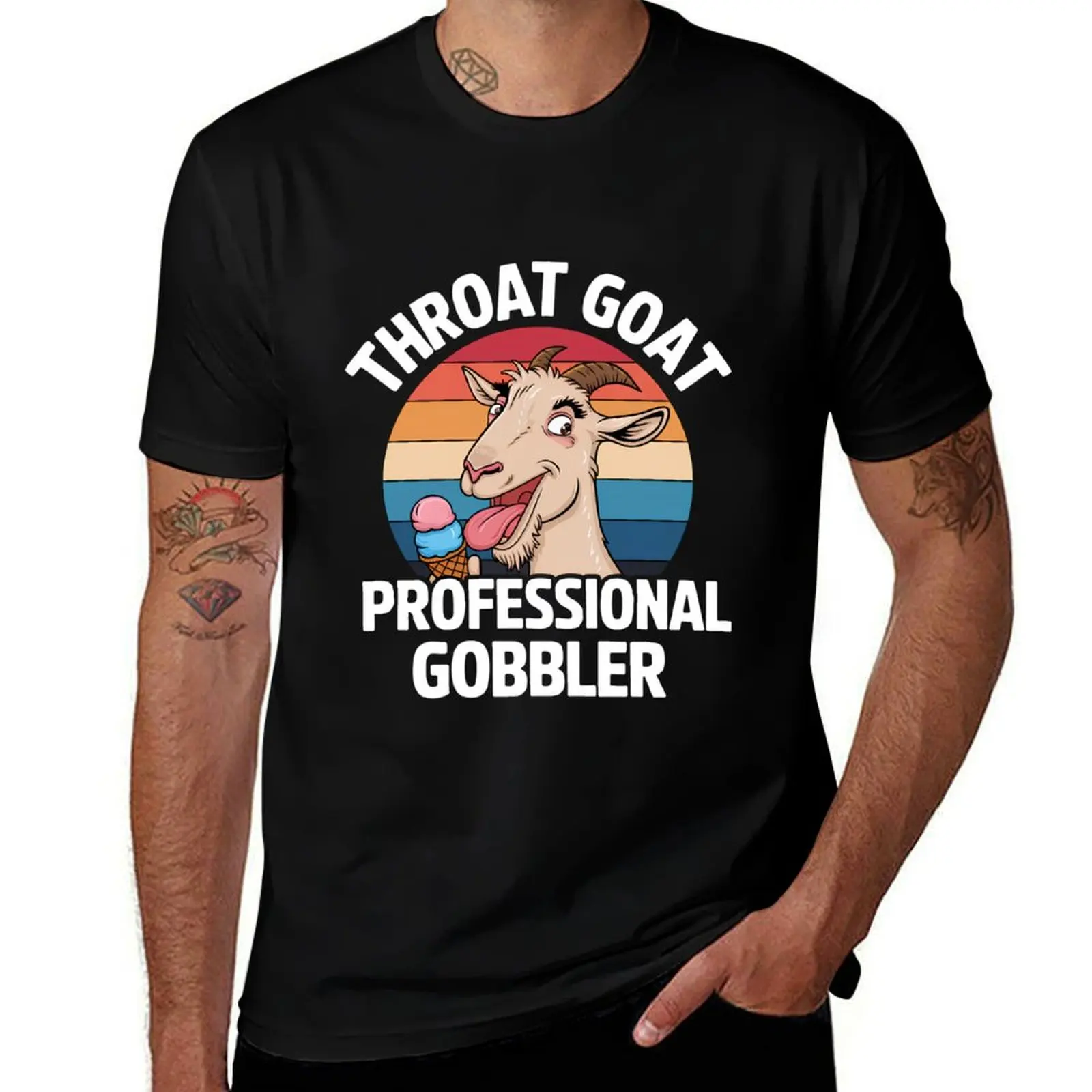 

Throat Goat professional gobbler Retro Inappropriate Adult T-Shirt customs Clothing football t shirt blacks T-shirt men