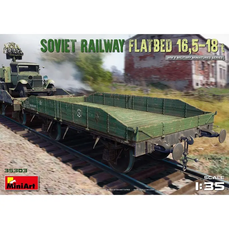 

MiniArt 35303 1/35 Soviet Railway Flatbed 16,5-18t - Scale Model Kit