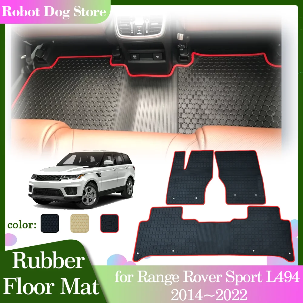 

Резиновый напольный коврик для Land Rover Range Rover Sport L494 2014 ~ 2022 2015 2016 2017 2018 2019 2020 2021 футов внутренняя подкладка коврик водонепроницаемый коврик пользовательские аксессуары