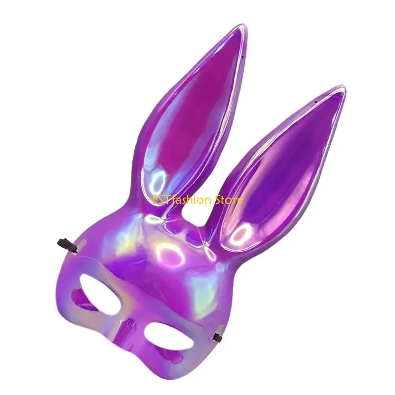 Y5GC Osterhasen-Maske, Hasenmaske, Hasenohren-Maske, Hasen-Halbmaske, Cosplay, Halloween, Kostümzubehör für Frauen und Mädchen