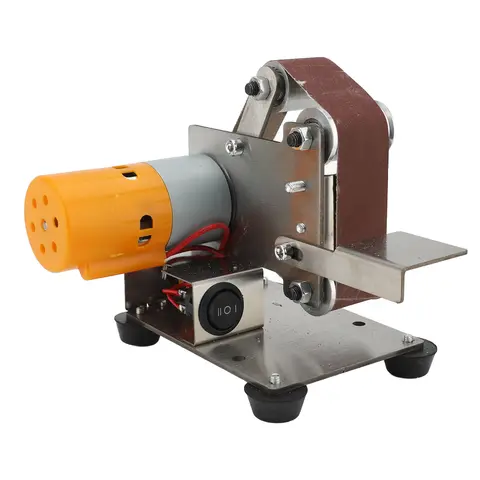 Ponceuse d'établi Mini ponceuse à bande Double roulement Angle réglable ponceuse à bande verticale pour ponceuse à bande électrique domestique