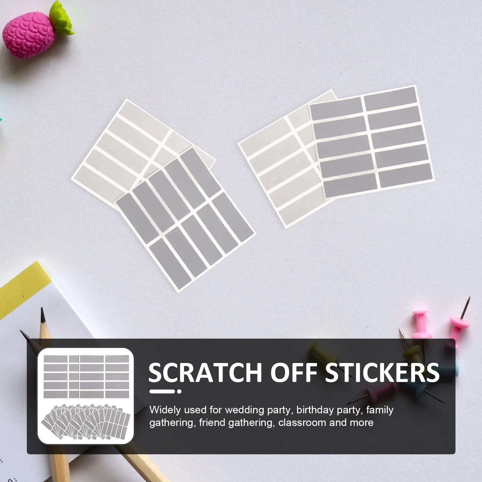 

50 Sheets Scratching Cards DIY Scratch Off Stickers for Kids Adults Birthday Wedding Party Game Fun Scratch Off Stickers