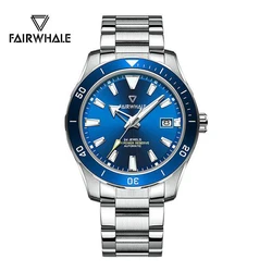 Mark Fairwhale Classic Business Automatic Watch For Men Luxury Stainless Steel Watch Sports Waterproof Mechanical Wristwatch Men