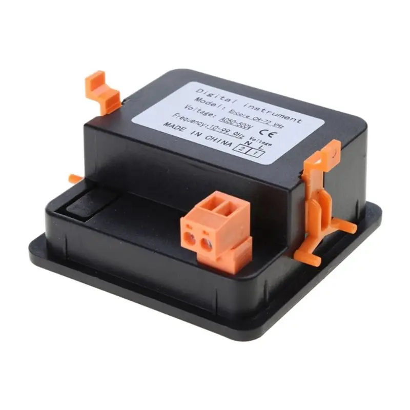 B50C Upgraded Digital Voltmeter Frequency Panel Voltage HZ-Tester AC50-500V 10-99.9HZ Red-Digits Display