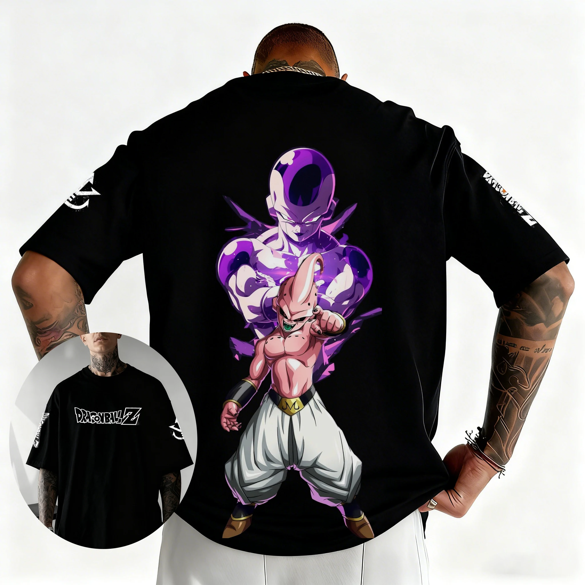 

Мужская футболка с принтом Dragon Ball японского аниме Majin Buu, детская футболка в стиле Харадзюку с короткими рукавами для мальчиков, детская футболка Гоку, летняя одежда