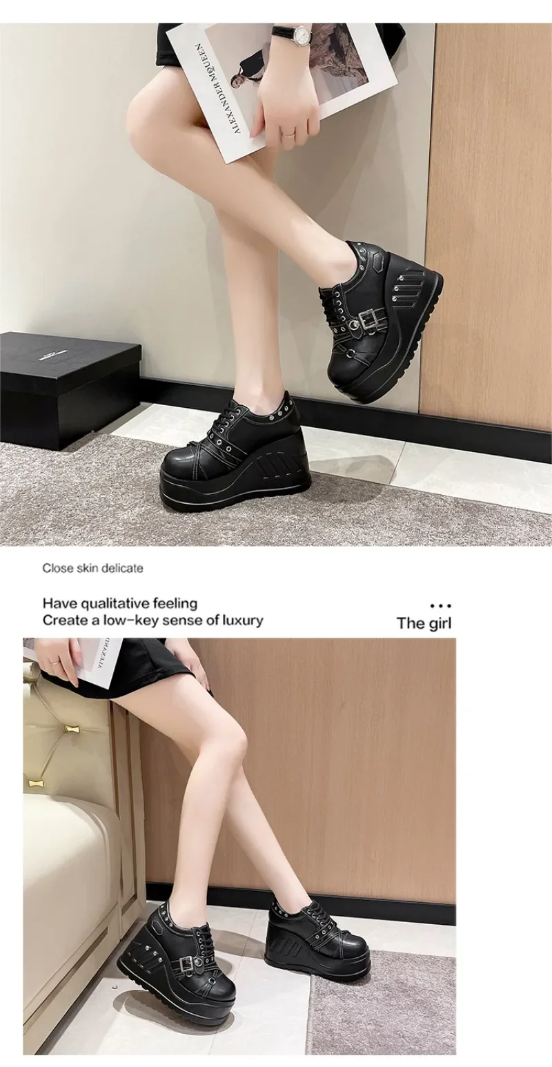Punk Gothic Pumps Damen 2026 Neu Dicke Sohle Marken-Plateau Mary Jane Schuhe Keilabsatz High Heels Party Cosplay Designer Lolita Schuhe – Detail 13