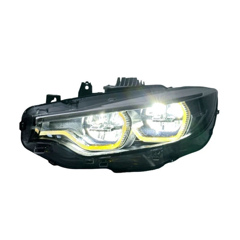 

Подходит для BMW 4 серии F32 F82 F36 2013-2020 годов выпуска: Комплект фар (от старой к новой модели) с полностью светодиодными ДХО (DRL) в форме ложки, желтые.