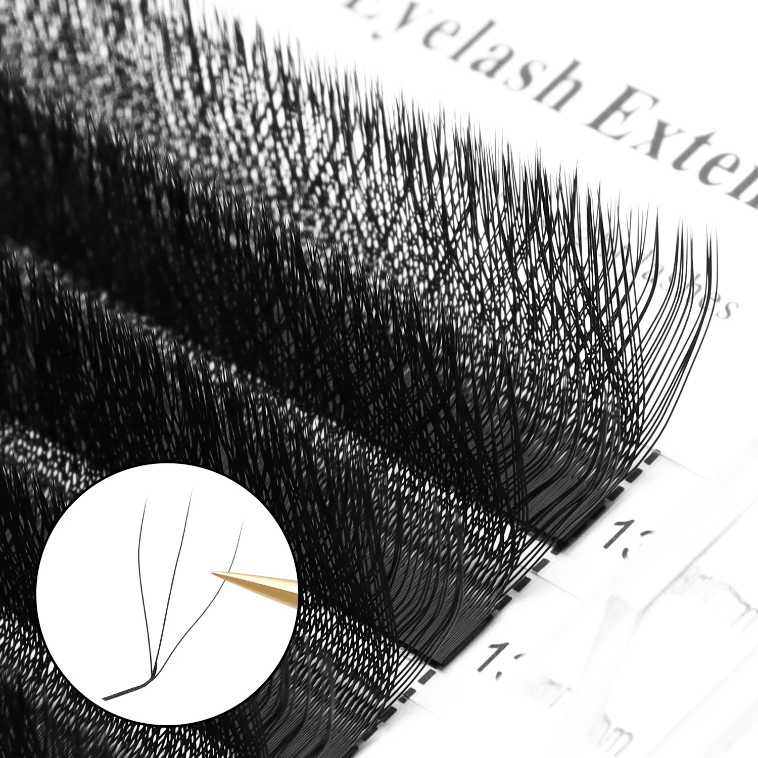 XIUSUZAKI L/LU/M Curl 3D W Lashes Extensions Hand Woven Soft Light Natural W Shape Eyelash Premade Volume Fans Individual Lashes