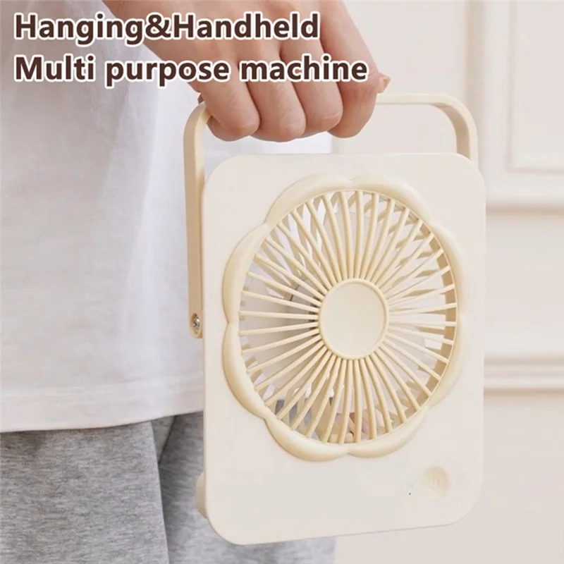 

AA73 Portable Desk Fan USB Rechargeable Fan Ultra-Thin 180° Tilt Folding Personal Fan Quiet Handheld Fan For Office