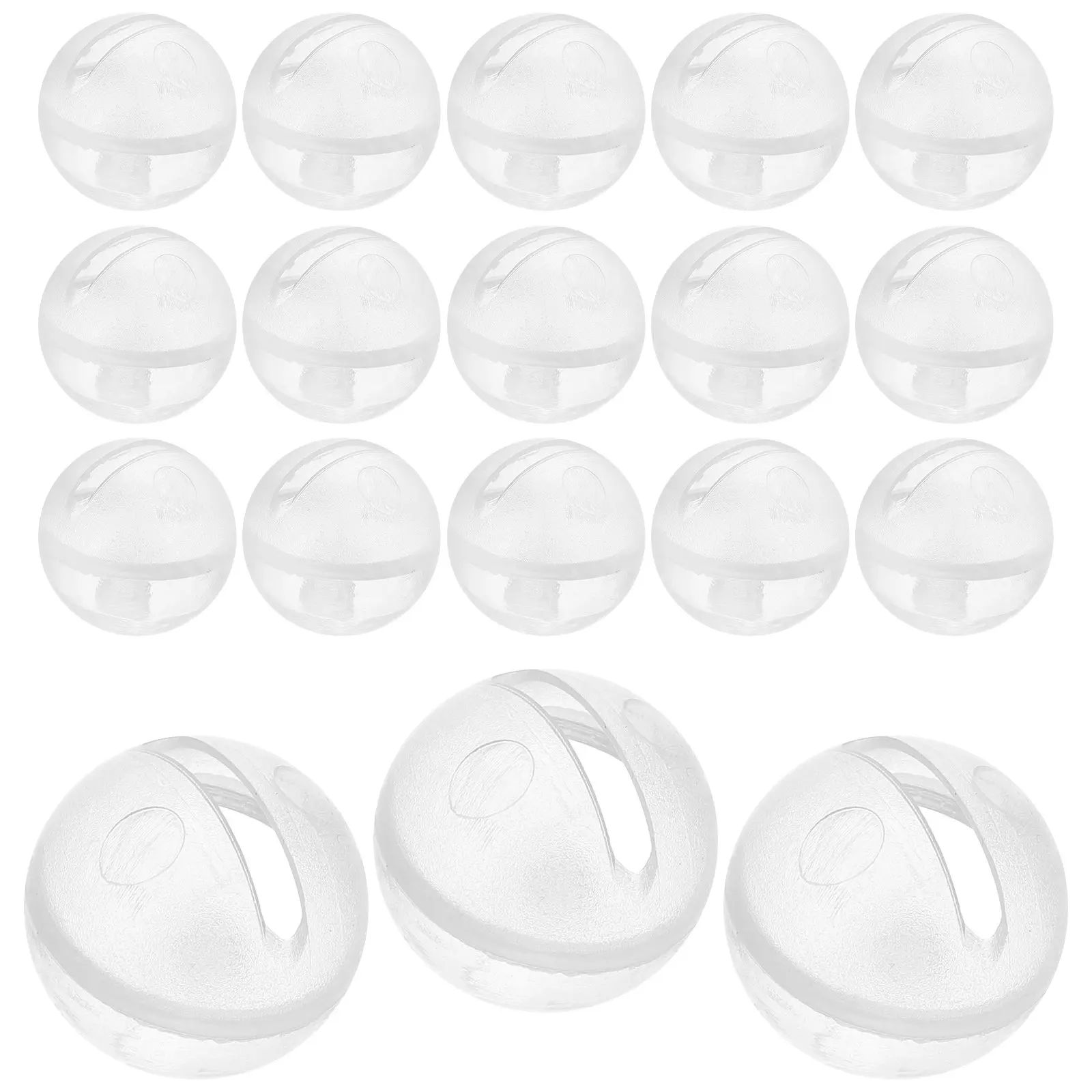 

30Pcs Rattle Box Repair Replacement Clear Plastic Sensory Insert Bells for Baby Bed Crib Play Pet Rings Noise Maker Accessories