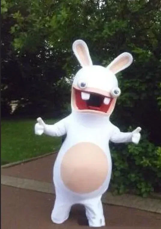 Hochwertiges Hot Rayman Raving Rabbids Maskottchenkostüm für Erwachsene, Kostüm für Weihnachten, Halloween, Karneval, Party