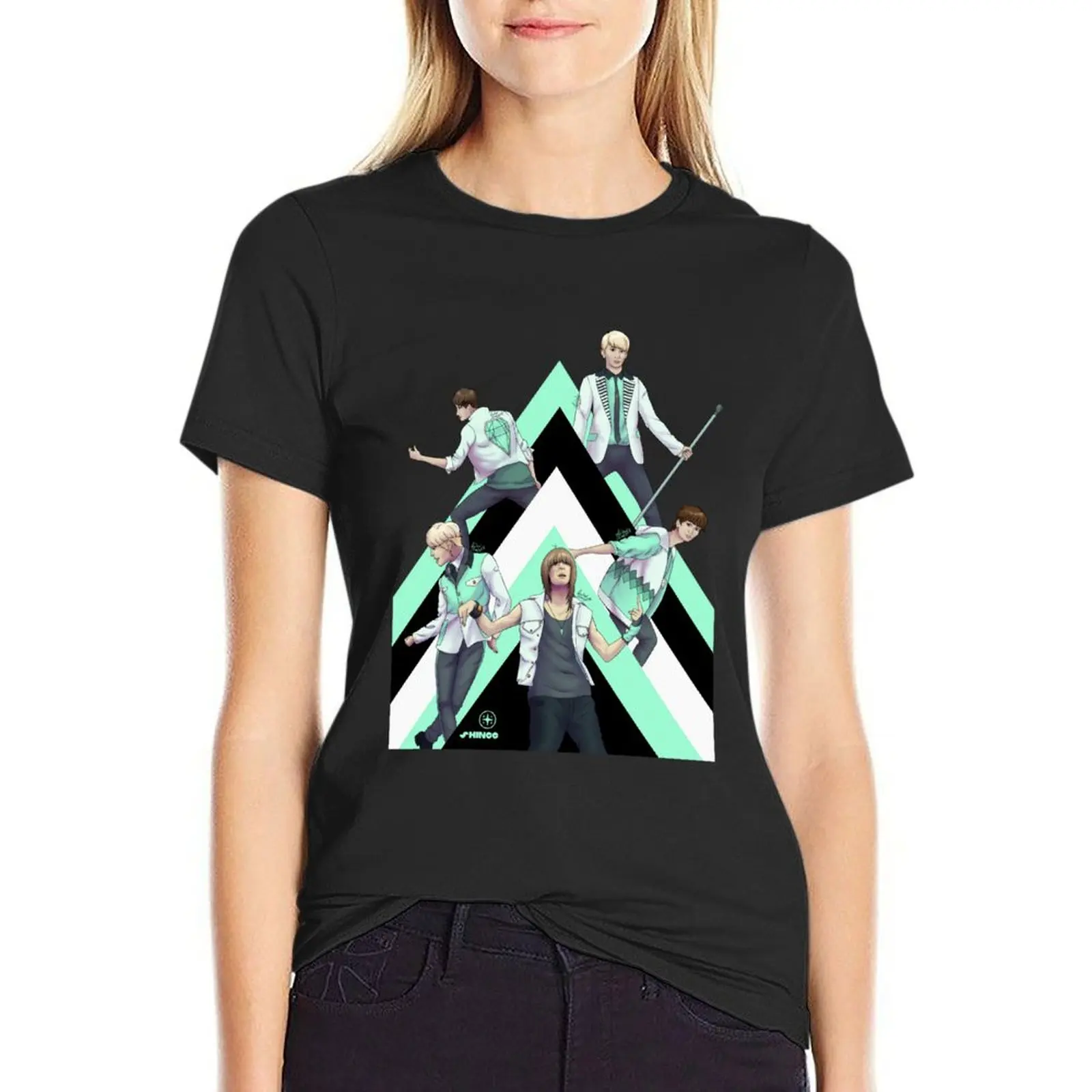 

SHINee 12 anniversary T-Shirt sports fans plus sizes blanks tees rock and roll t shirts for Women