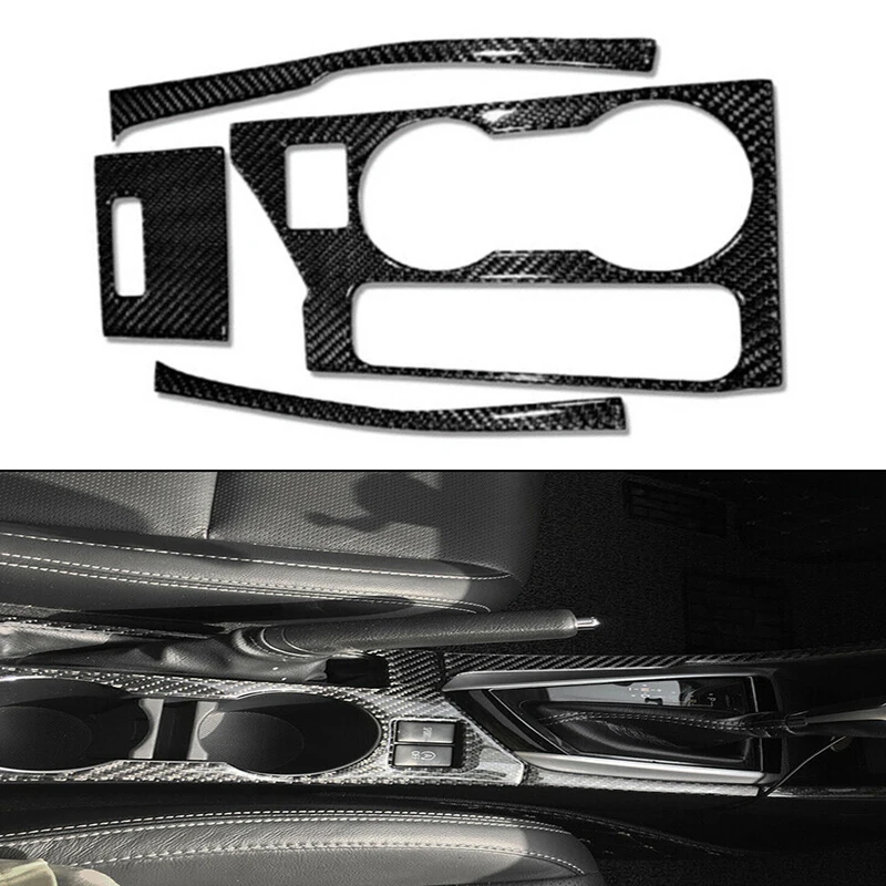 Fit For Toyota Corolla 2014 2015 2016 2017 2018 Carbon Fiber Front Center Consoles Gear Shift Panel Cover Trim Accessories