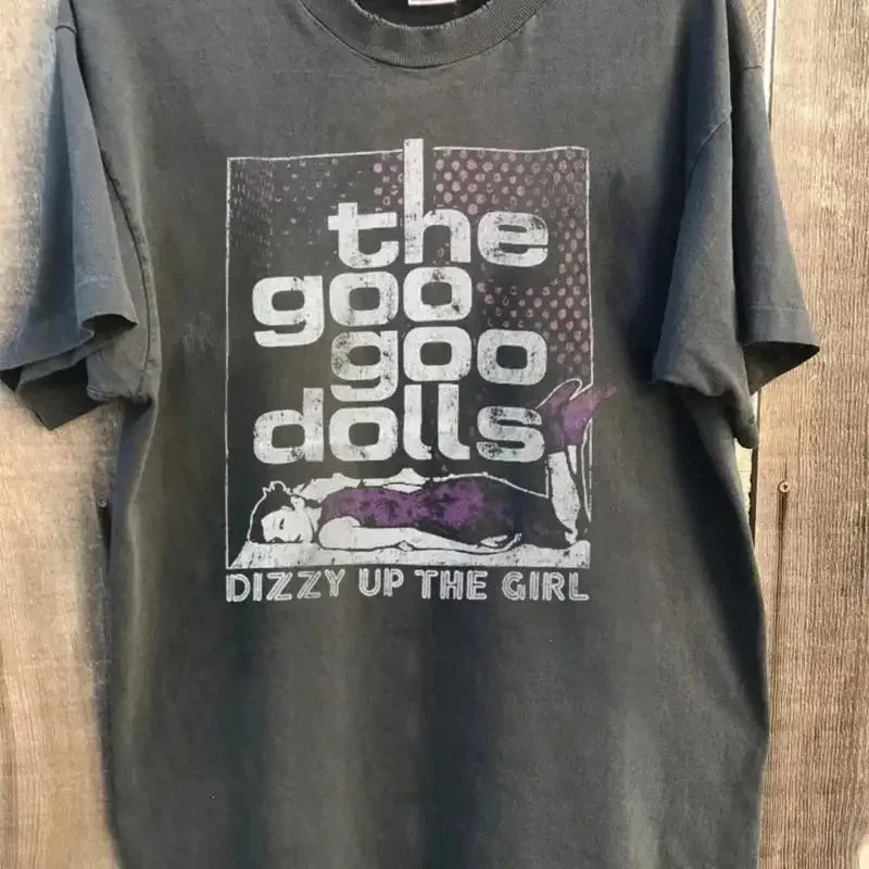 The Goo Dolls Dizzy Up Girl Album Promo Charcoal T shirt S 3XL
