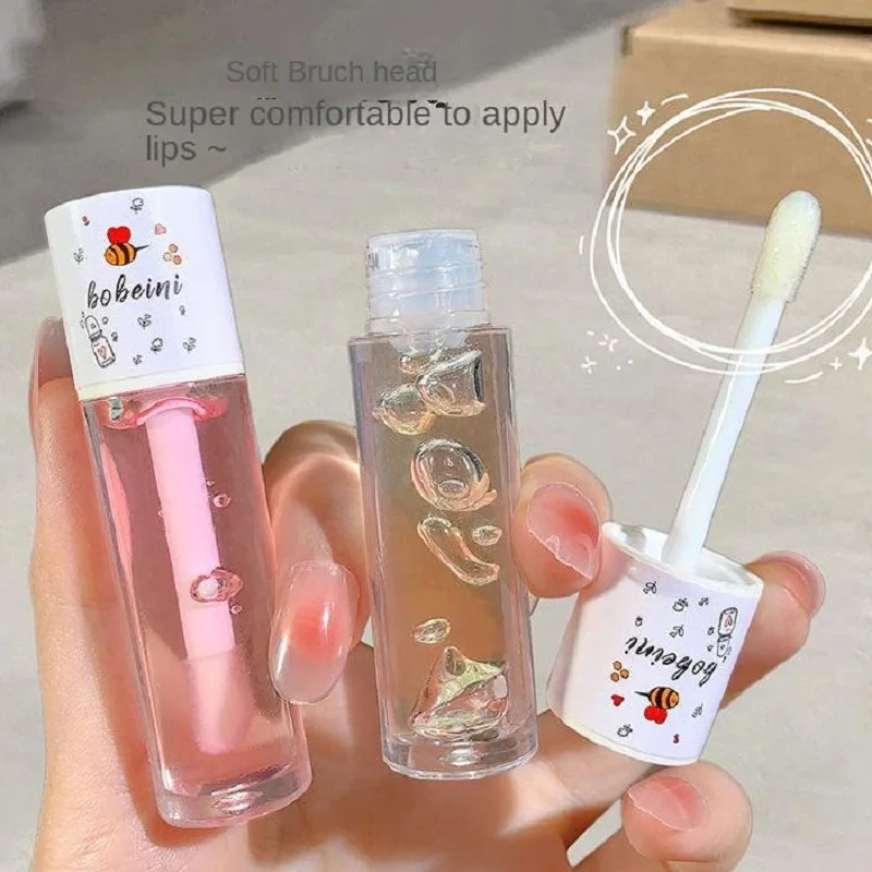 زيت شفاه حليب الخوخ، بلسم شفاه النحل، بلسم شفاه مرطب، زيت شفاه مهدئ ومرطب، يصلح بسهولة الشفاه الجافة والمتشققة #5