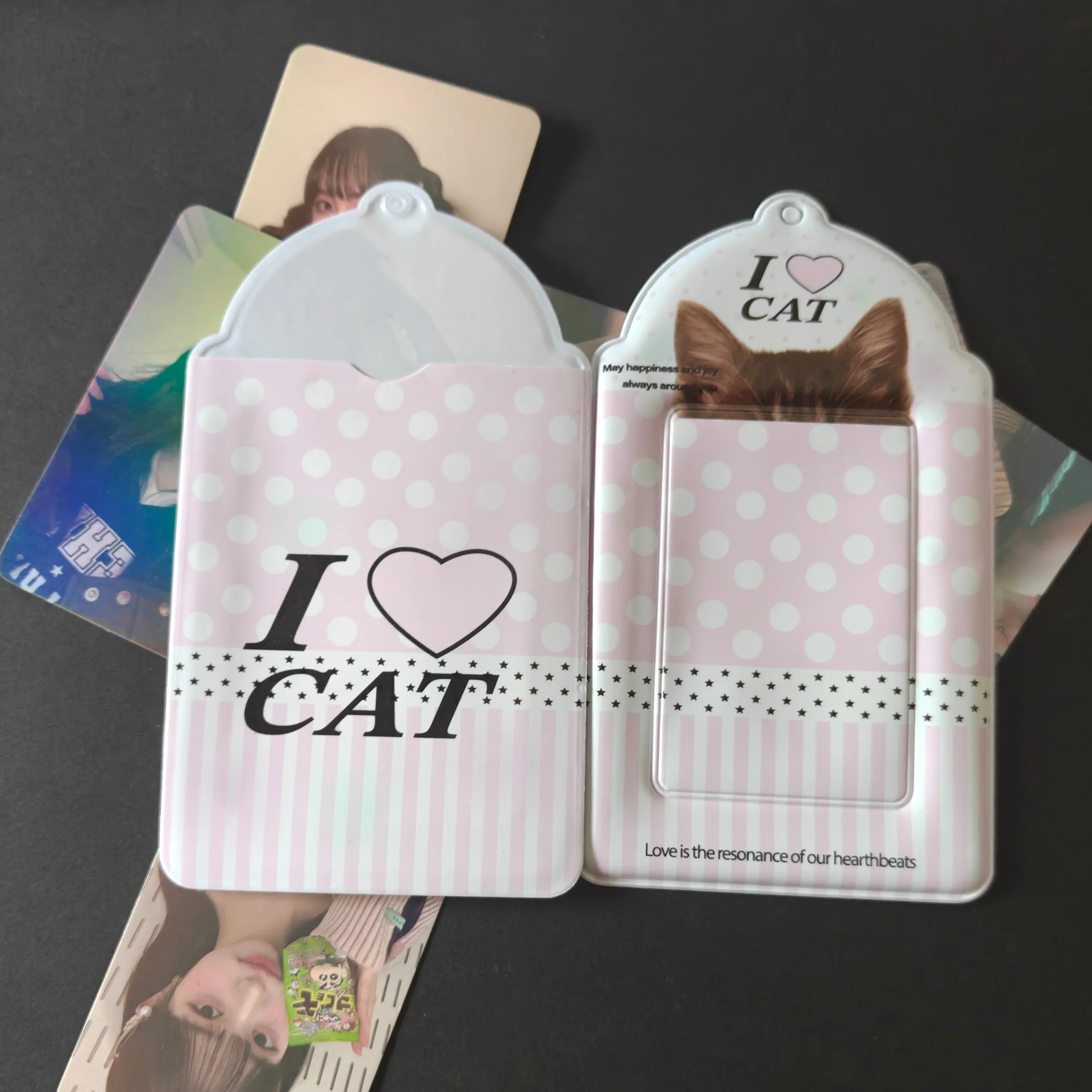 2 個のかわいい猫カードホルダーアイドルポラロイド 3 イン - Photography Exhibition のレビューと価格