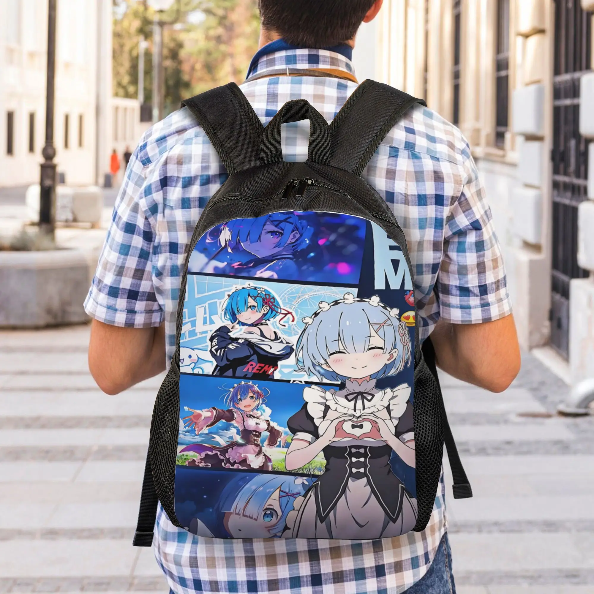 Fashion Cute Re ZERO Anime Rem Backpacks Its Bag  mochila School Retro Washable Rucksack