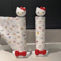Sanrio‌‌ Hello Kitty Cute Cartoon Practical Resin Kitchen Tissue Holder Paper Rack Shelf Desktop Storage Gift for Boy and Girl.