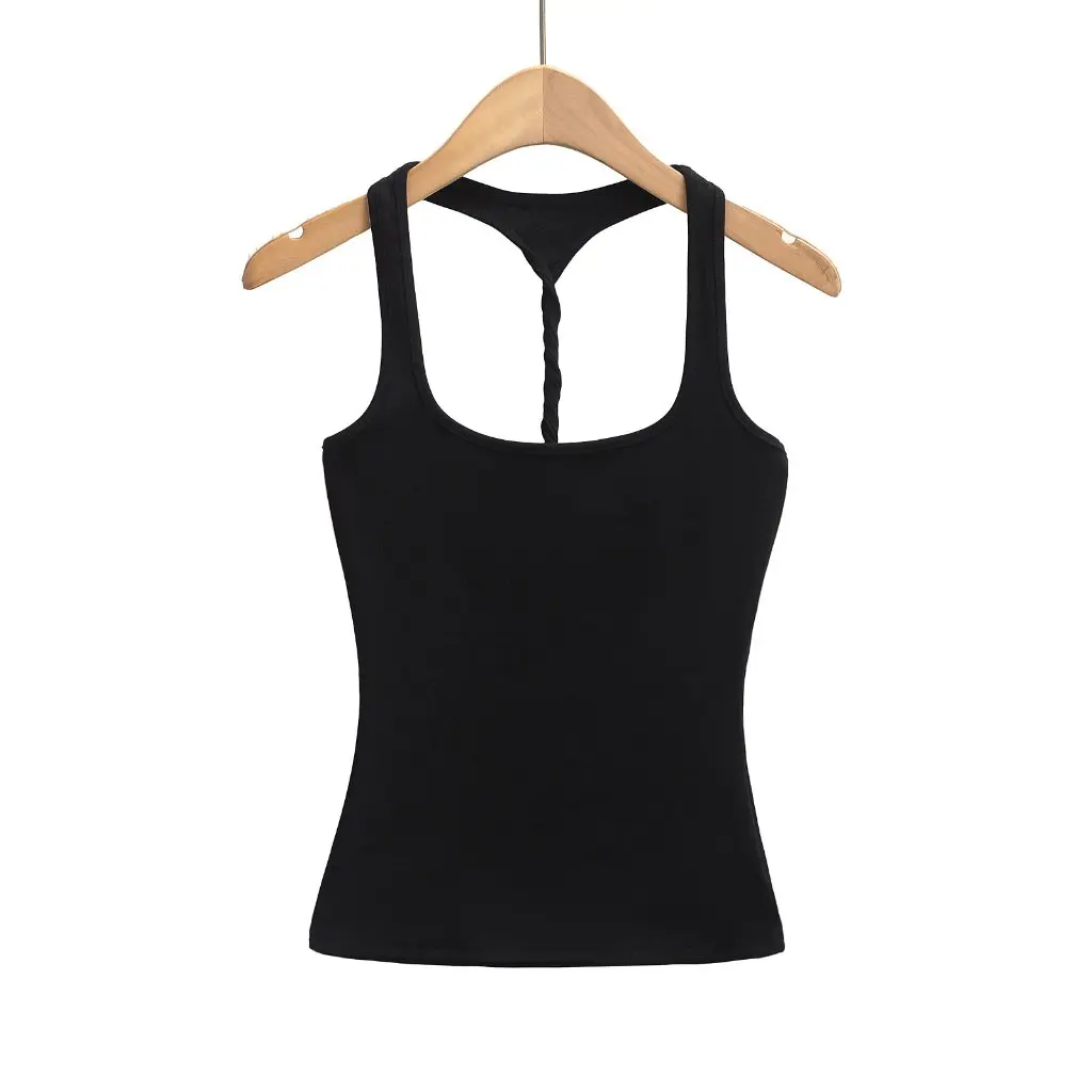 

Летний популярный дизайн для девочек, женский облегающий топ без рукавов с открытой спиной, универсальный стиль для женщин