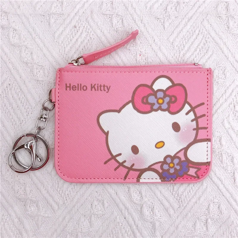 Sanrio Kurumi Little White Dog Pudding Dog Gemini Star Long Eared Rabbit Leather Card Set Wallet with Keychain Pendant