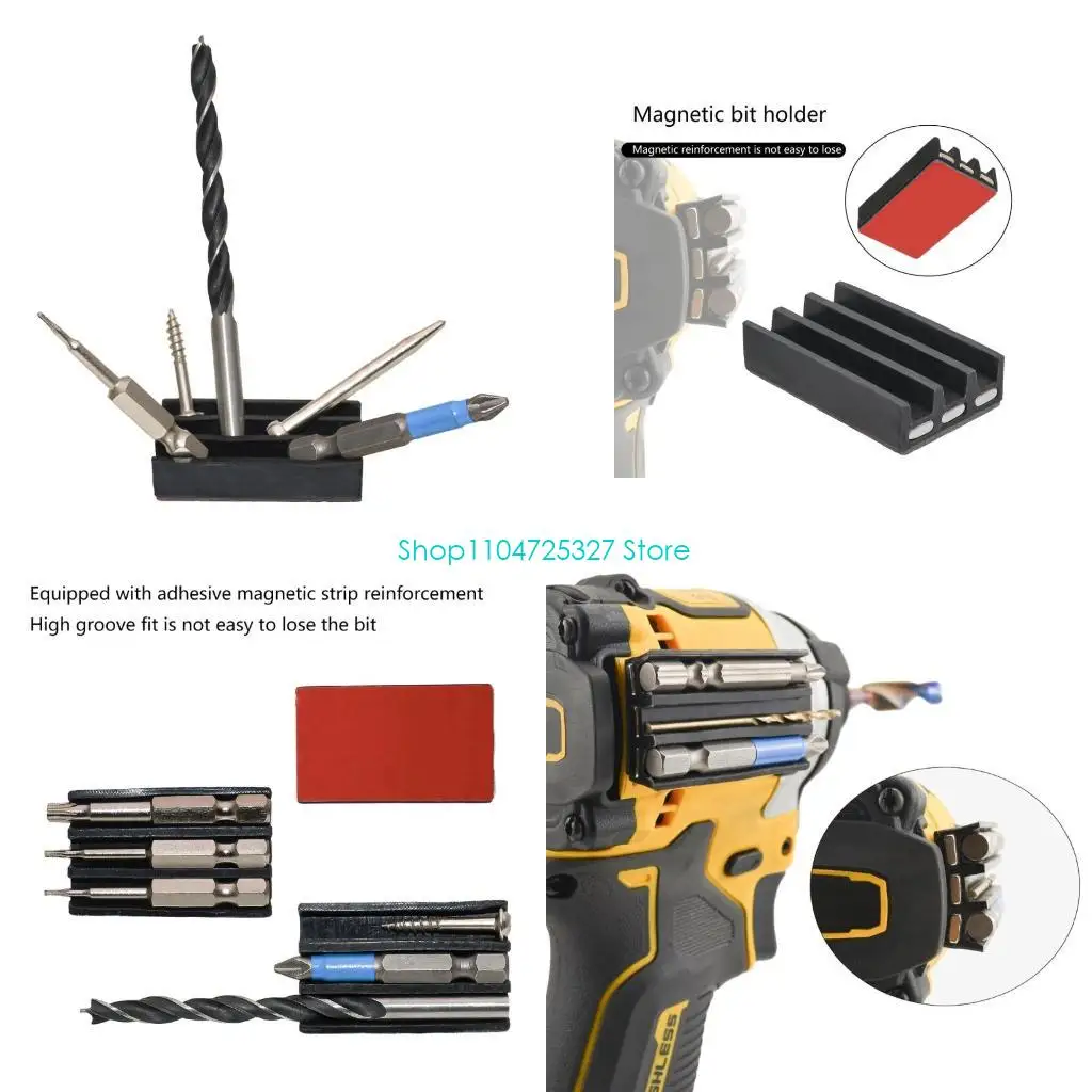 

D8KF Магнитный держатель бит, органайзеры для сверл, набор винтов с 5 слотами для электроинструментов, аксессуары для дрелей